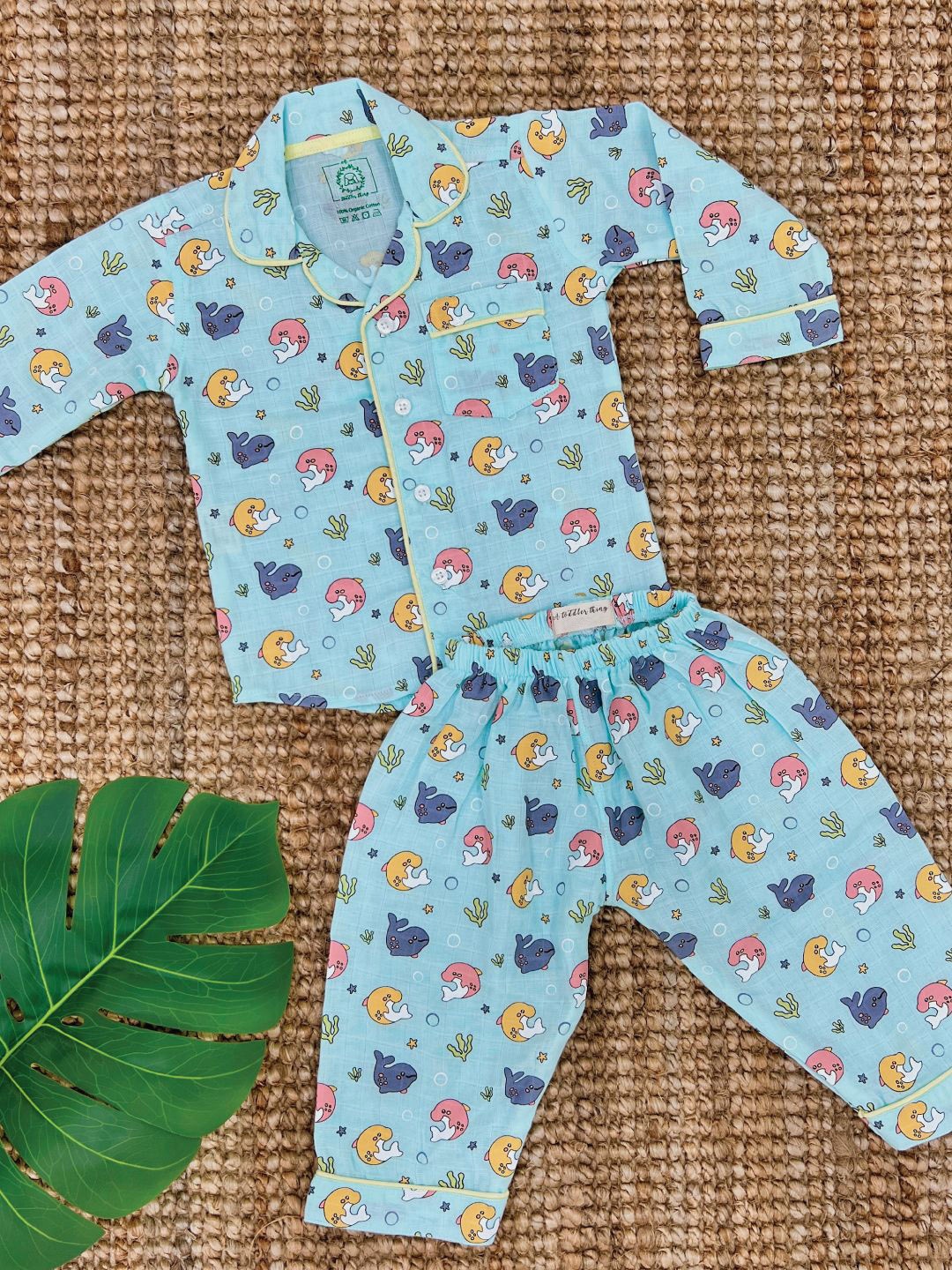 

A Toddler Thing Unisex Kids Printed Night suit, Blue