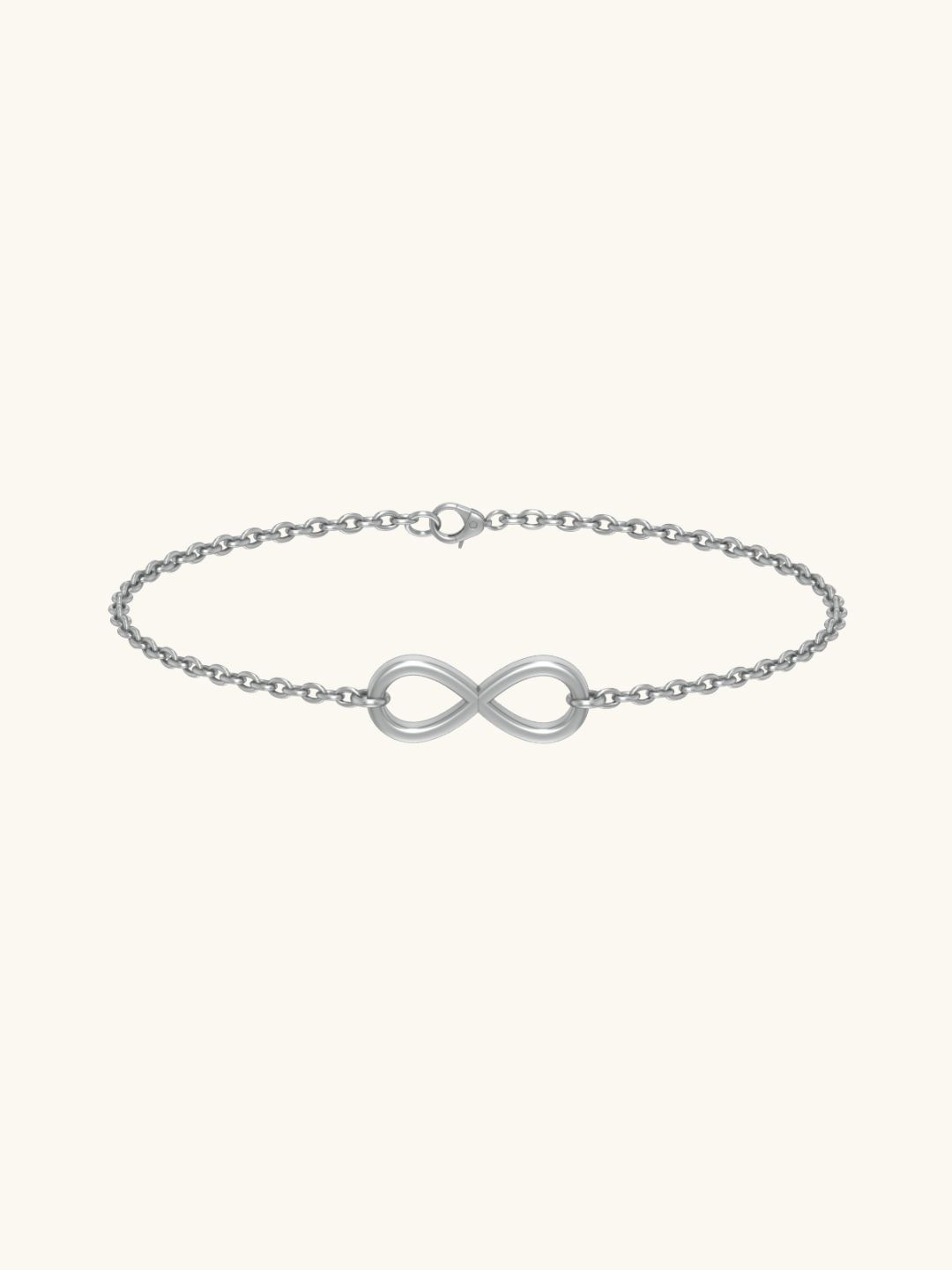 

Mabel 925 Sterling Silver Rhodium-Plated Infinity Anklet