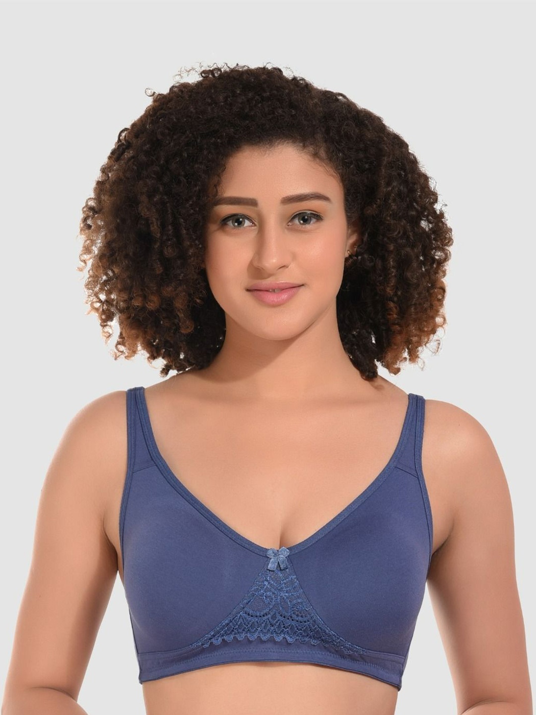 

Extoes Women Full Coverage t-shirt Bra 35-35.8, Navy blue