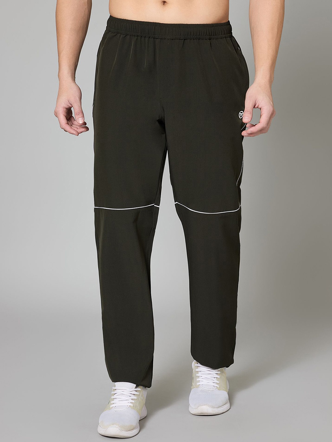 

TURNFIT Men Mid Rise Track Pants, Olive
