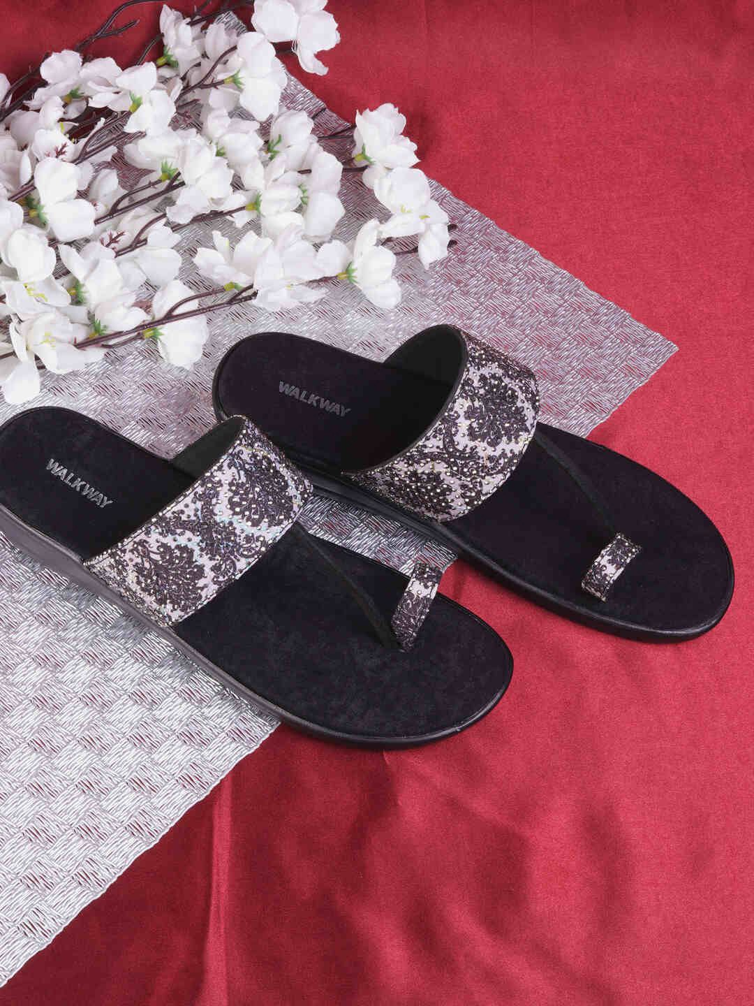 

WALKWAY by Metro Printed Platform Sandals, Black
