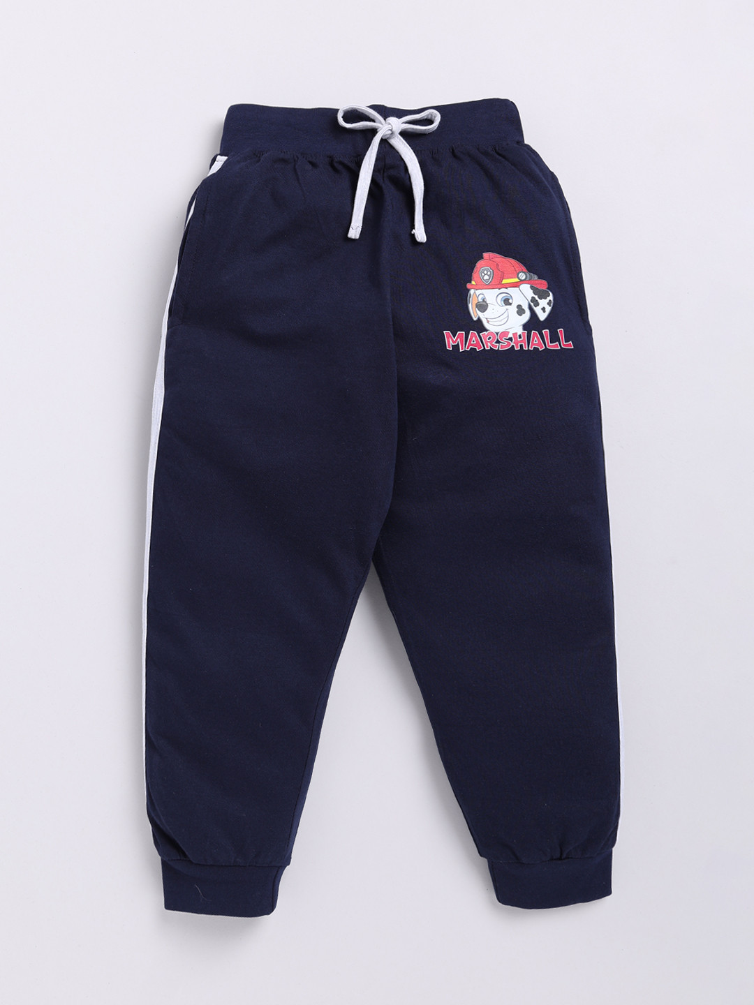 

YK X Minute Mirth Boys Graphic Printed Pure Cotton Joggers, Navy blue