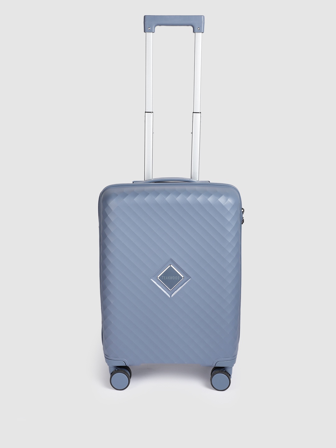 

Teakwood Leathers SQUARE Hard Textured Sided Cabin Size Trolley Bag 38L, Grey