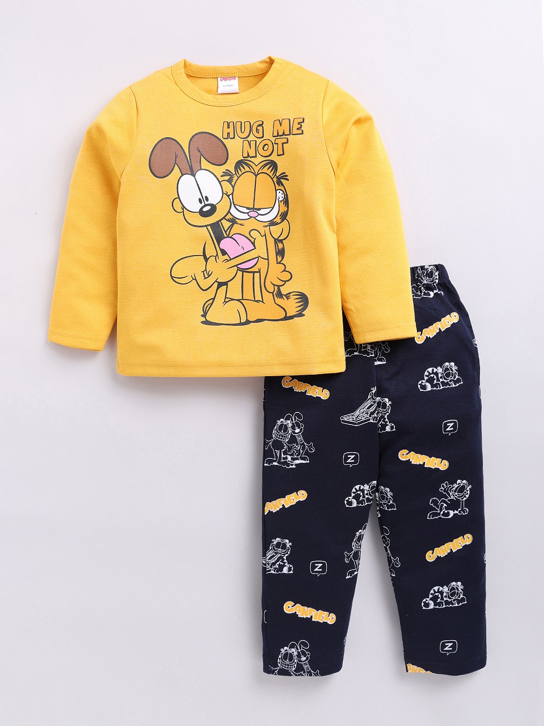 

Here&Now X Denikid Girls Pure Cotton Printed T-shirt with Trousers, Yellow