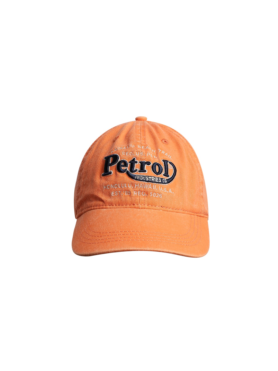 

Petrol Men Brand Logo Embroidered Pure Cotton Cap, Orange