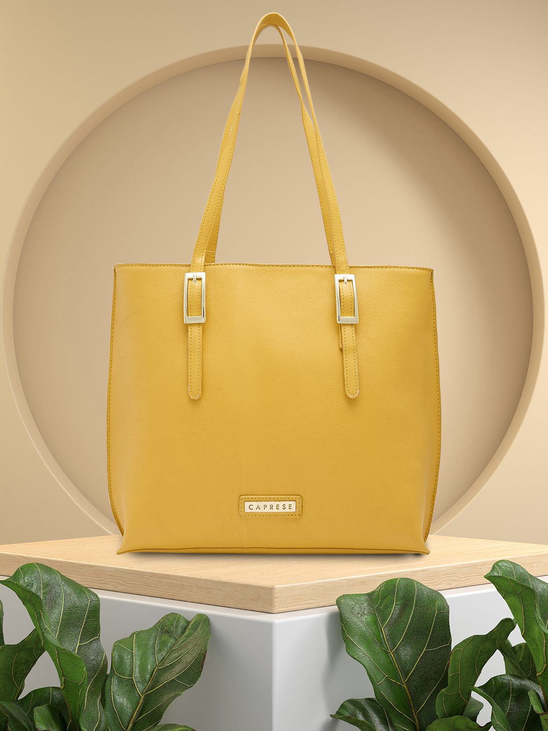 

Caprese PU Structured Shoulder Bag with Applique, Orange