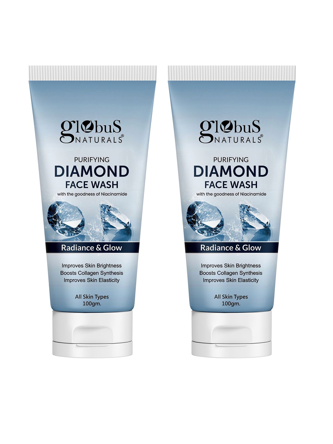 

Globus naturals Set Of 2 Revival Diamond Face Wash 100 g Each, Na