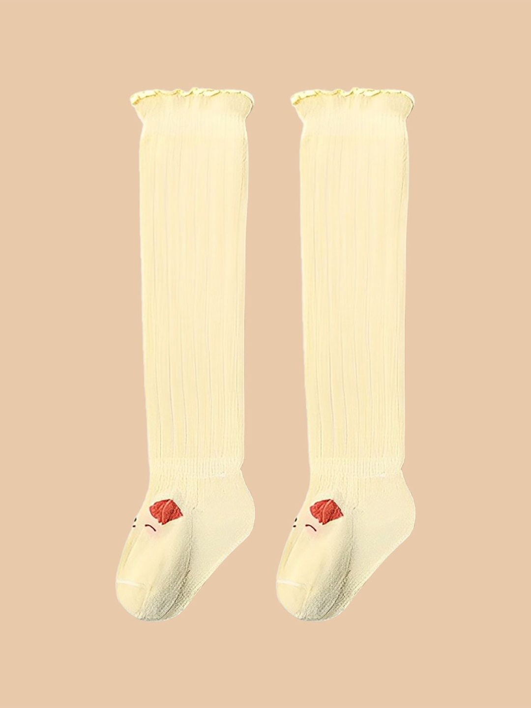 

SYGA Kids Patterned Above Knee-Length Cotton Socks, Yellow
