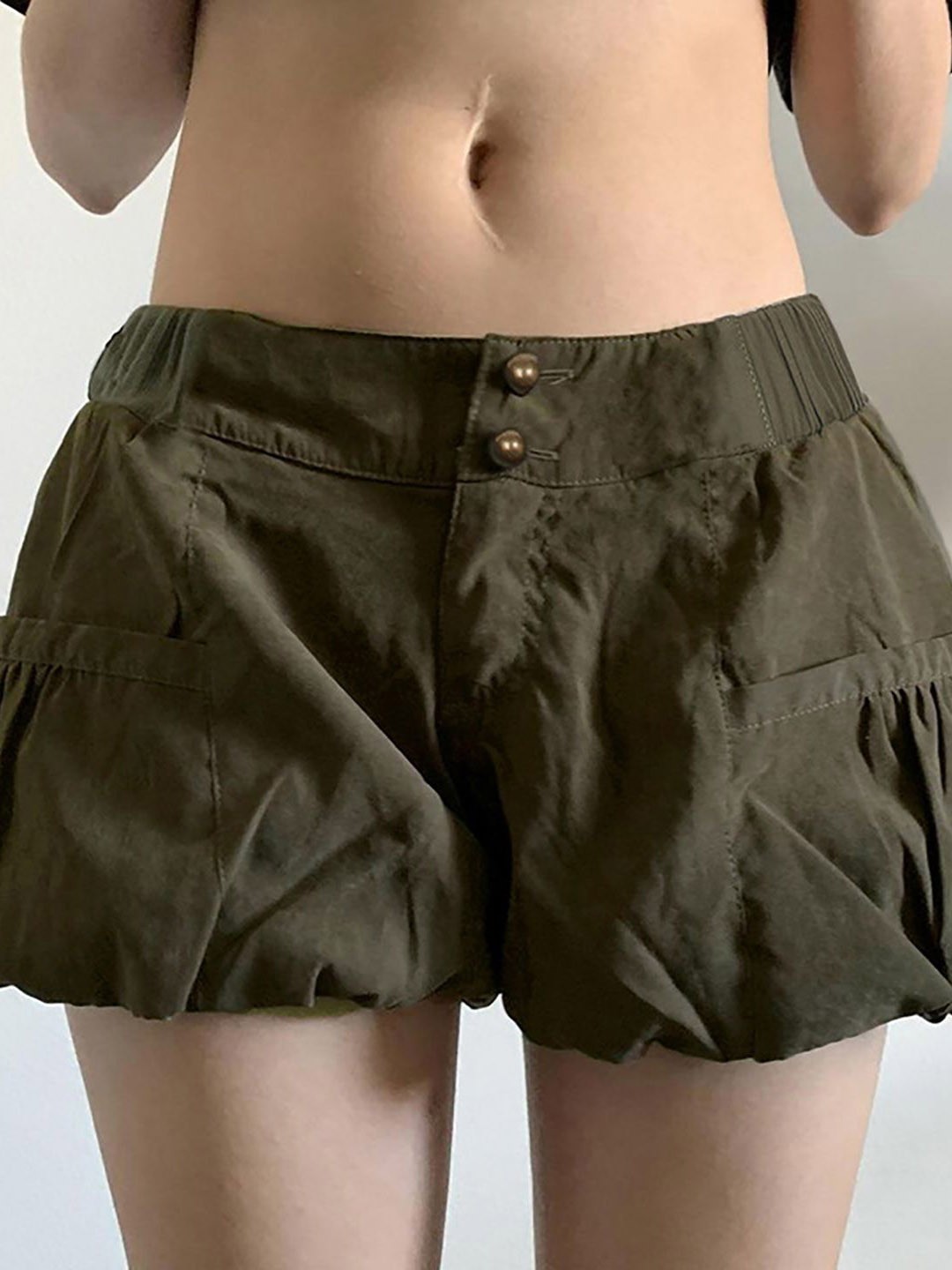 

StyleCast x Revolte Women Solid Mid-Rise Regular Shorts, Green