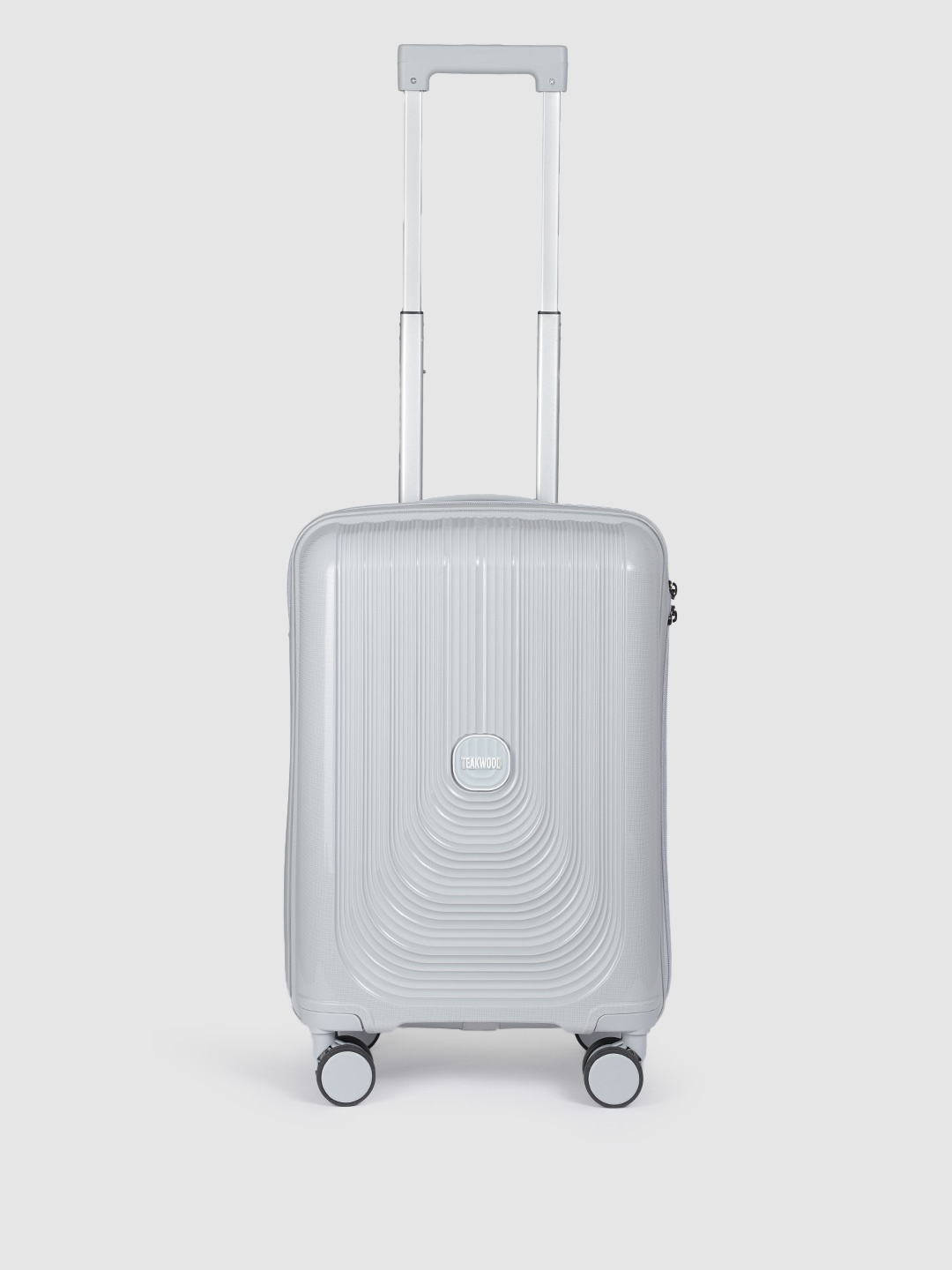 

Teakwood Leathers 360 Degree Rotation Hard Sided Cabin Size Trolley Bag 38L, Grey