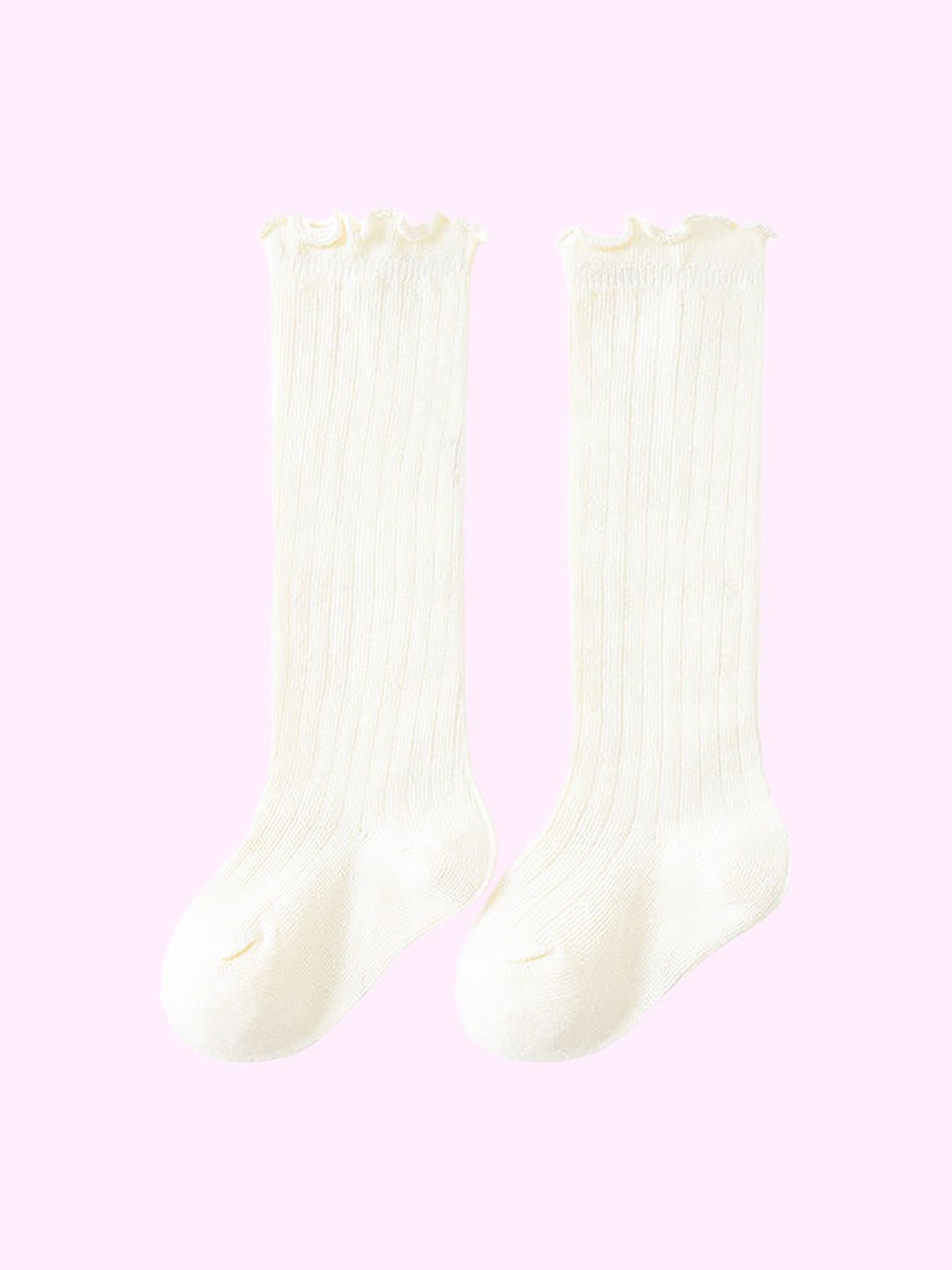 

SYGA Kids Patterned Above Knee-Length Socks, White