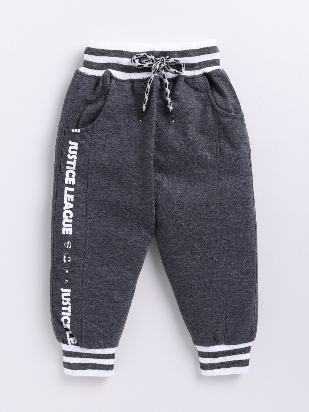 

Here&Now X Denikid Boys Justice League Printed Pure Cotton Joggers, Grey