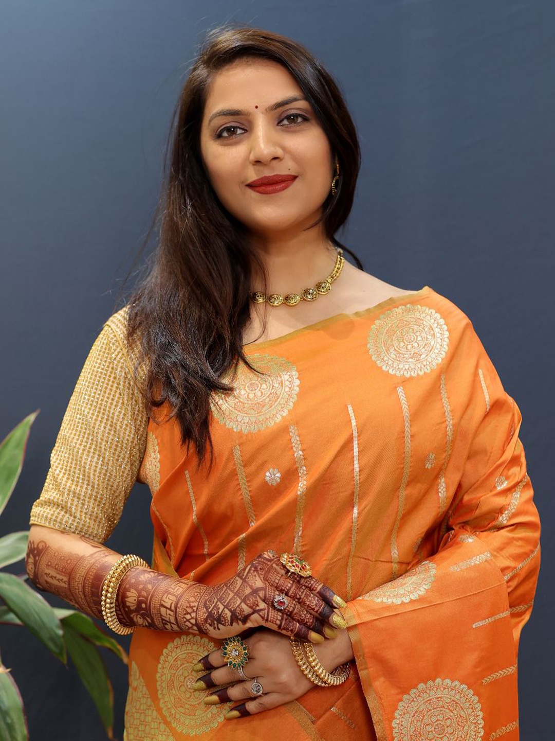 

Royal Rajgharana Saree Woven Design Zari Pure Silk Banarasi Sarees, Mustard