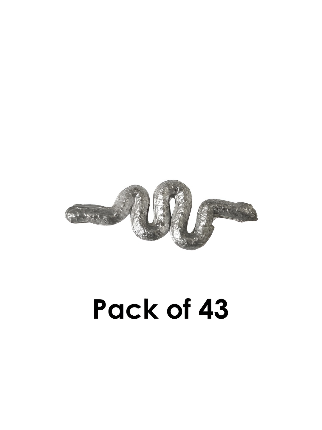 

DOKCHAN Silver Toned 43 Pieces Textured Snakes