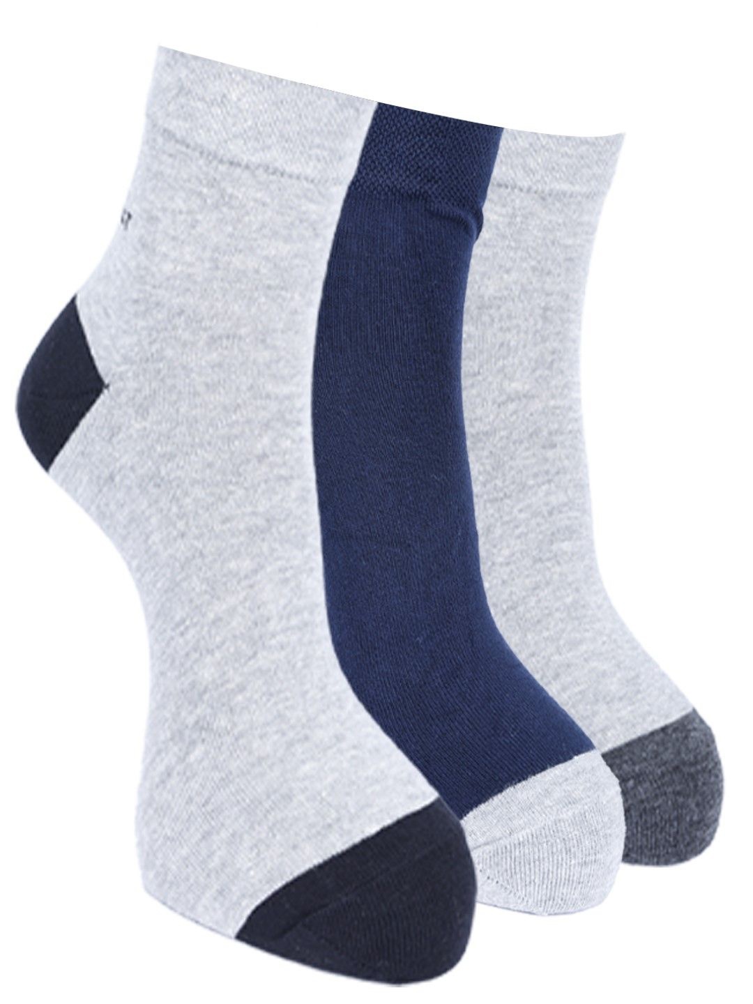

Force NXT Men Pack Of 3 Colour-Blocked Cotton Ankle-Length Socks, White