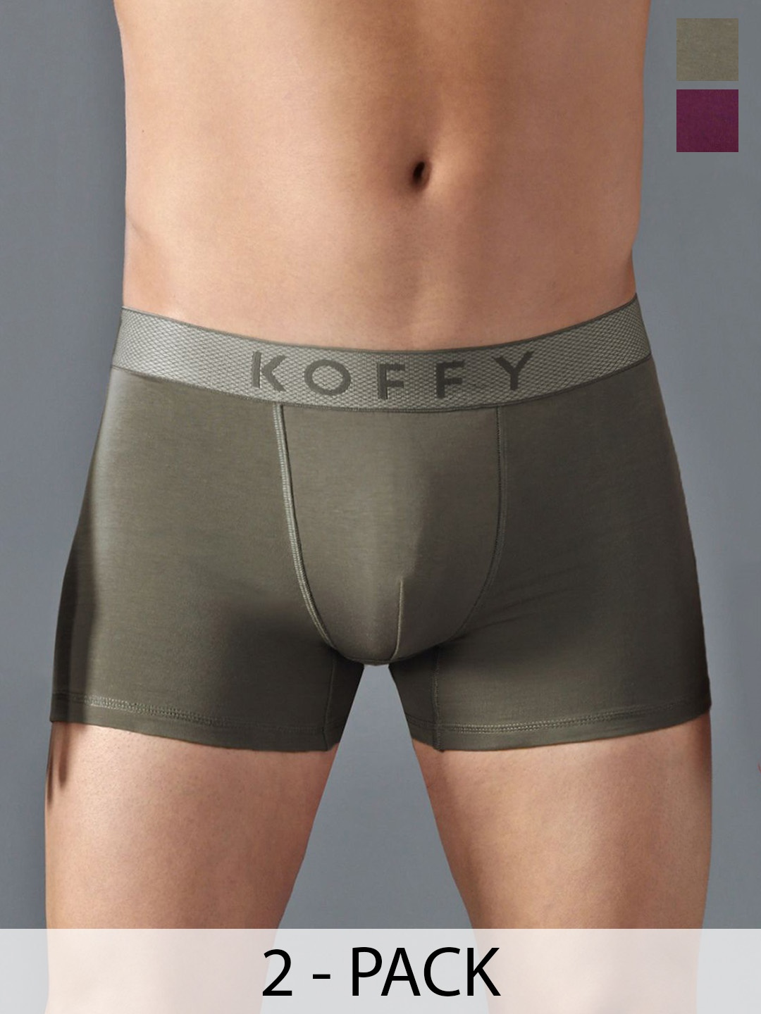 

KOFFY Pack Of 2 Absorbent Trunks-KOFFY_KI45_KHA_PRPL_2PC, Khaki