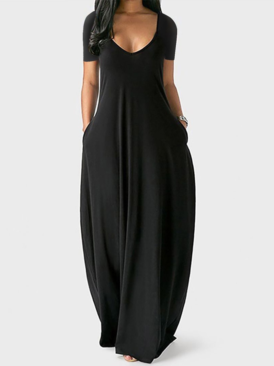 

StyleCast Short Sleeve Maxi Dress, Black