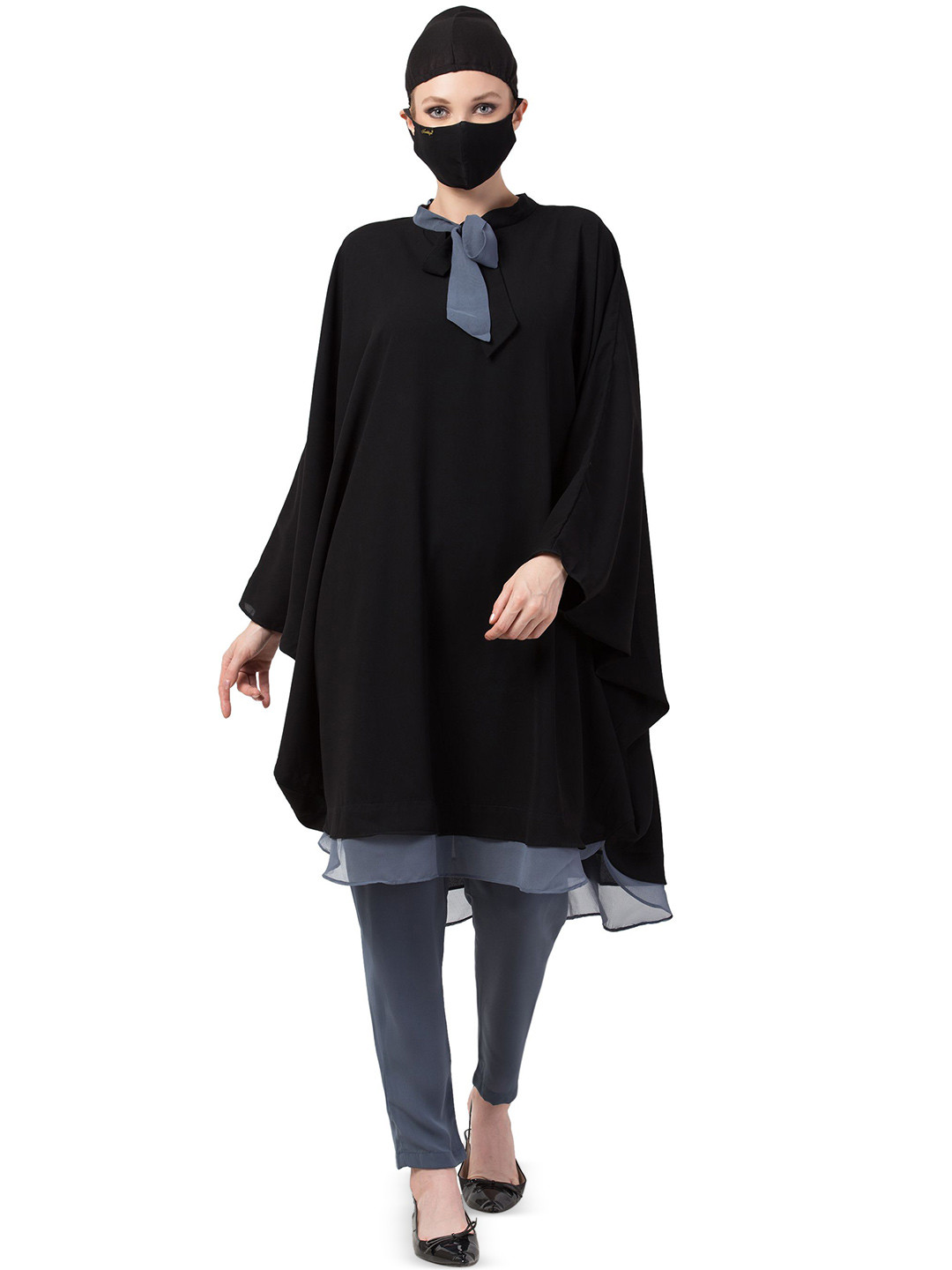 

MUSHKIYA Kaftan Like Tunic, Black