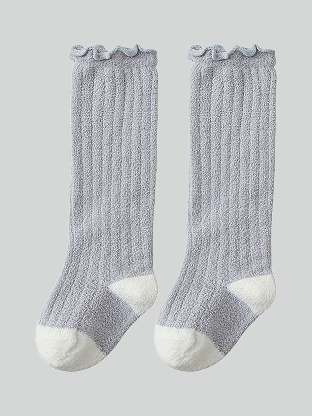 

SYGA Kids Patterned Above Knee-Length Socks, Grey