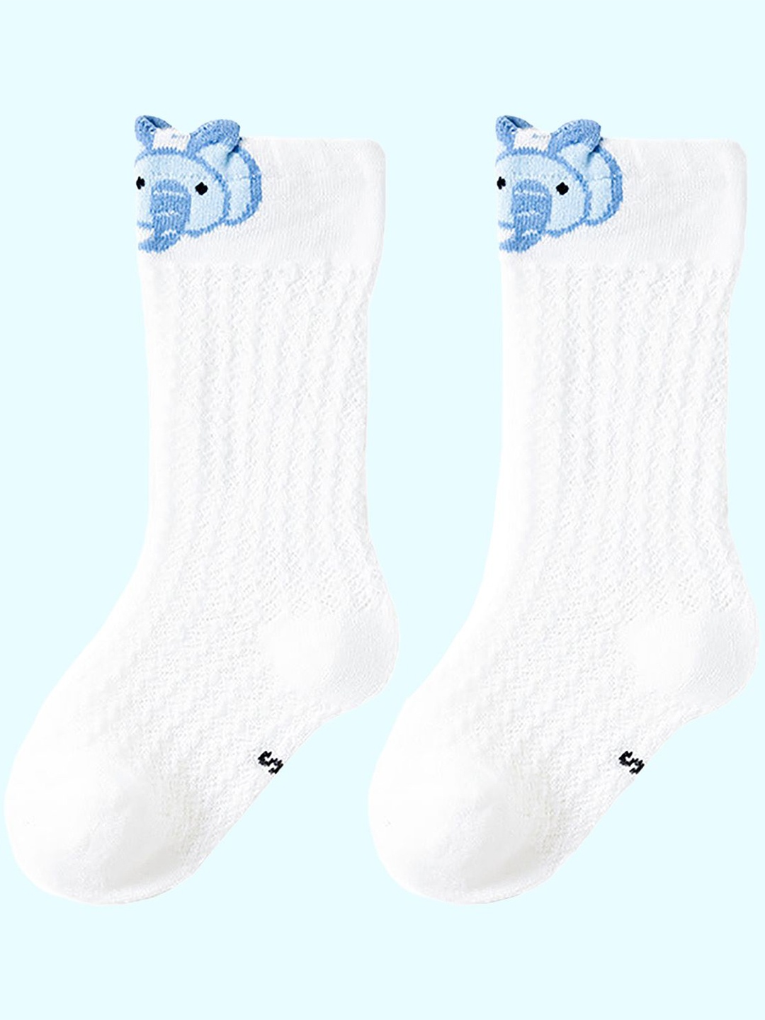 

SYGA Kids Patterned Above Knee-Length Socks, White