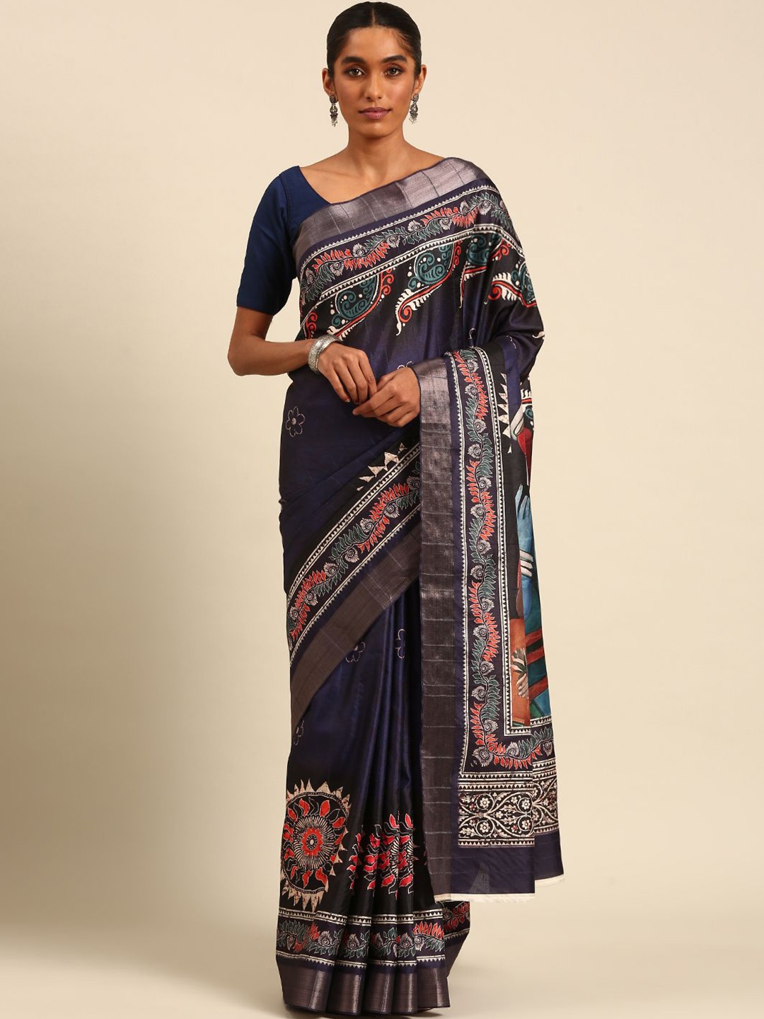 

Ishin Ethnic Motifs Zari Saree, Blue