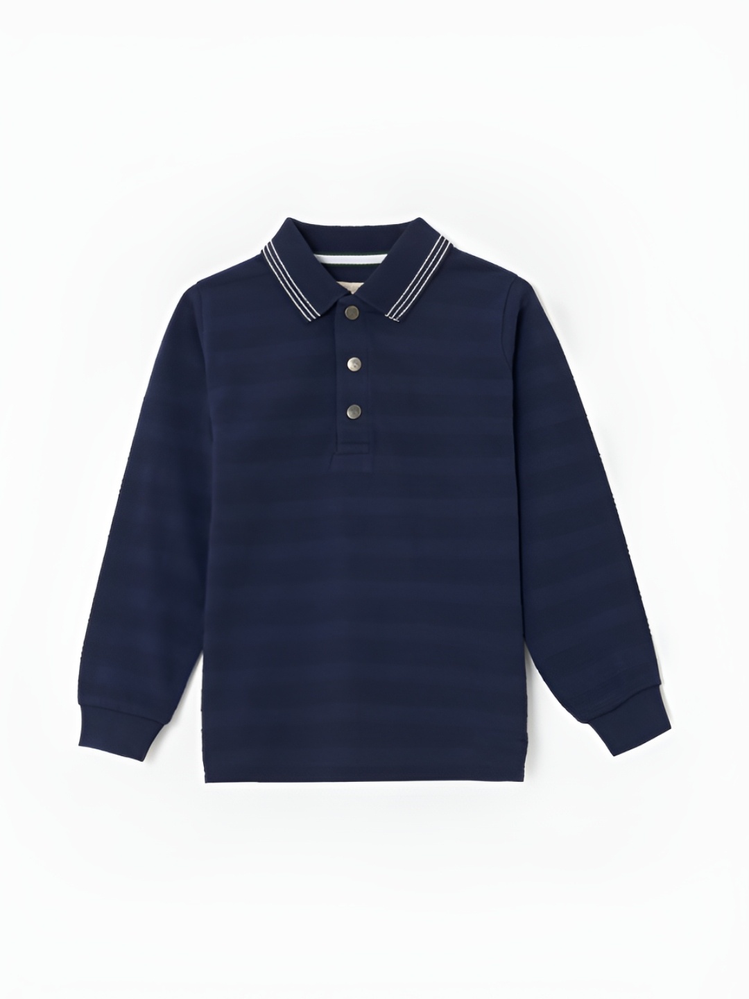 

Angel & Rocket Boys Striped Polo Collar Cotton Slim Fit T-shirt, Blue
