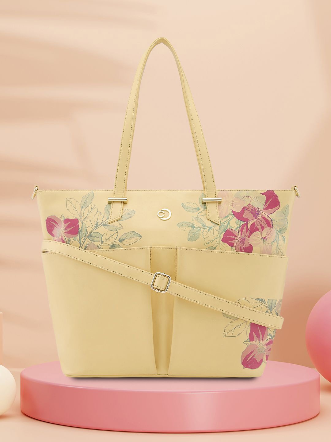 

Caprese Structured Shoulder Bag, Yellow