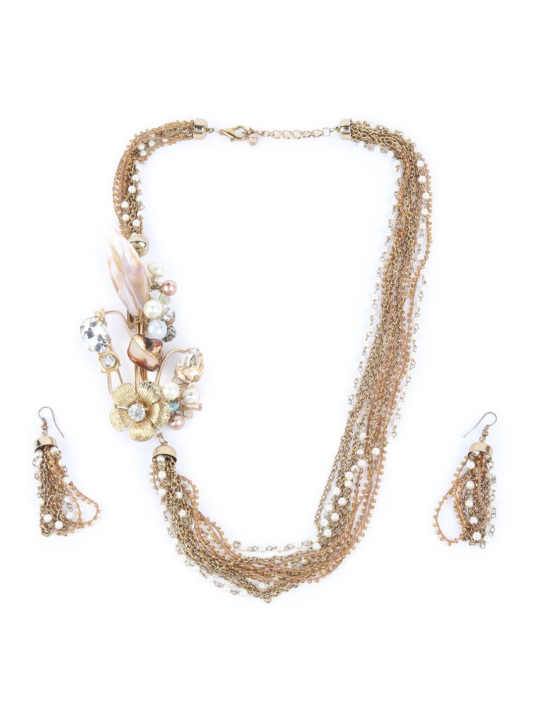 

ODETTE Gold-Plated Pearl Beaded Jewellery Set