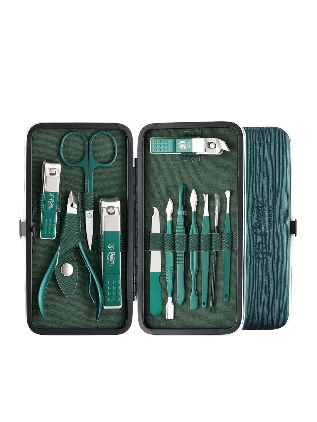 

Beaute Secrets Set Of 12 Ultra Sharp Nail Clipper Set, Green