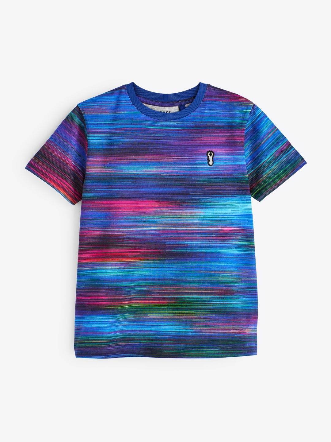 

NEXT Boys Striped Pure Cotton T-shirt, Blue