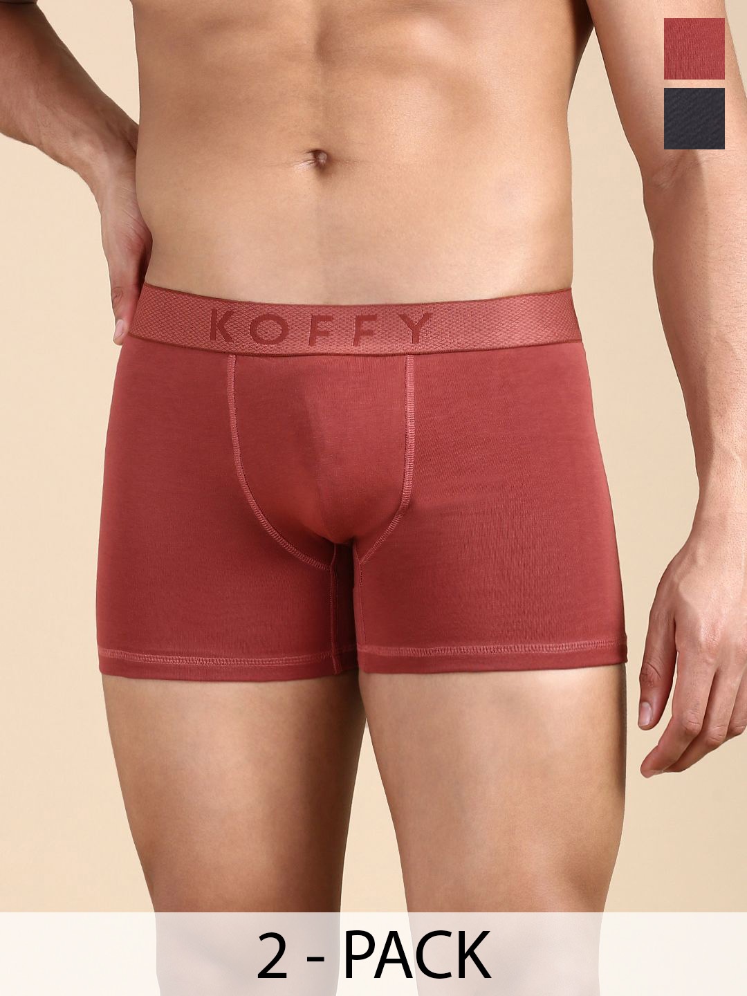 

KOFFY Pack Of 2 Absorbent Trunks-KOFFY_KI45_DGRY_RST_2PC, Grey