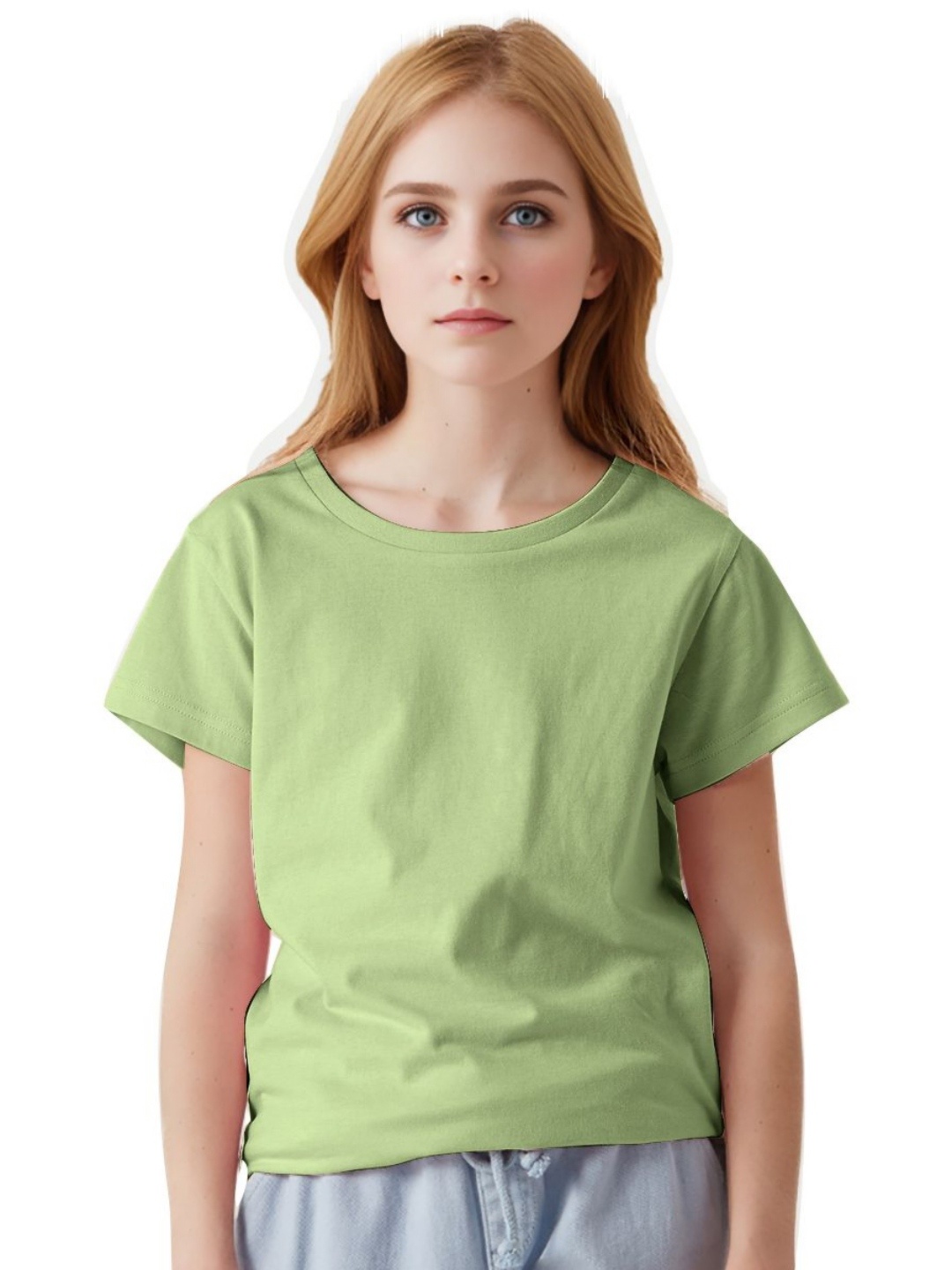

BAESD Boys Solid Round Neck Cotton T-shirt, Green
