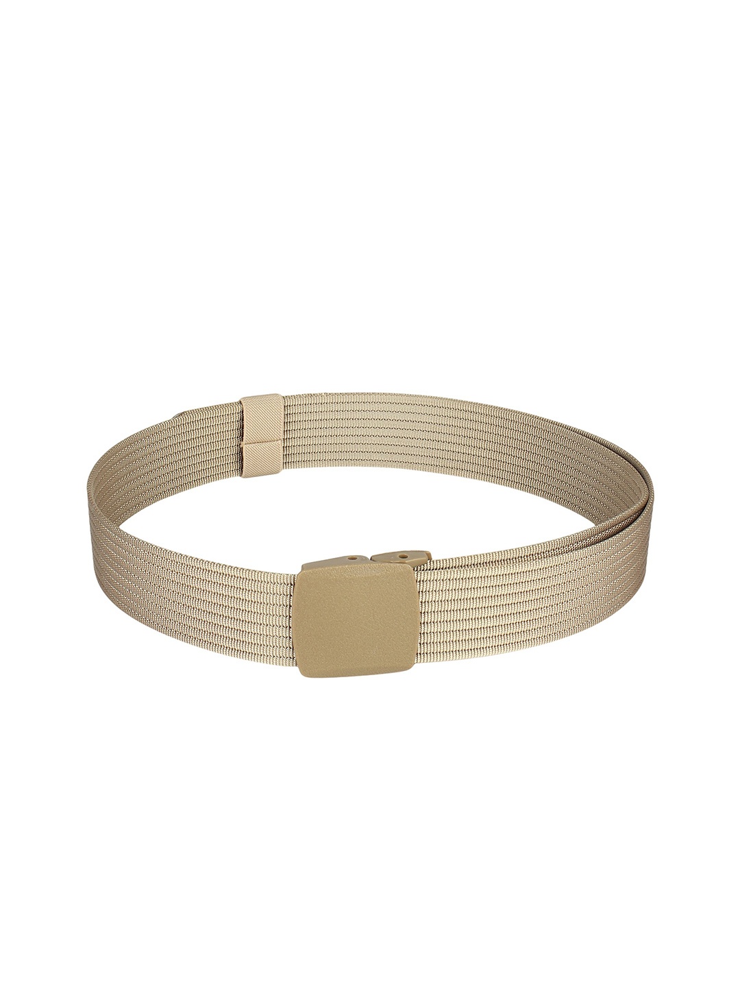 

WINSOME DEAL Men Slider Buckle Closure Textured Casual Belt, Beige