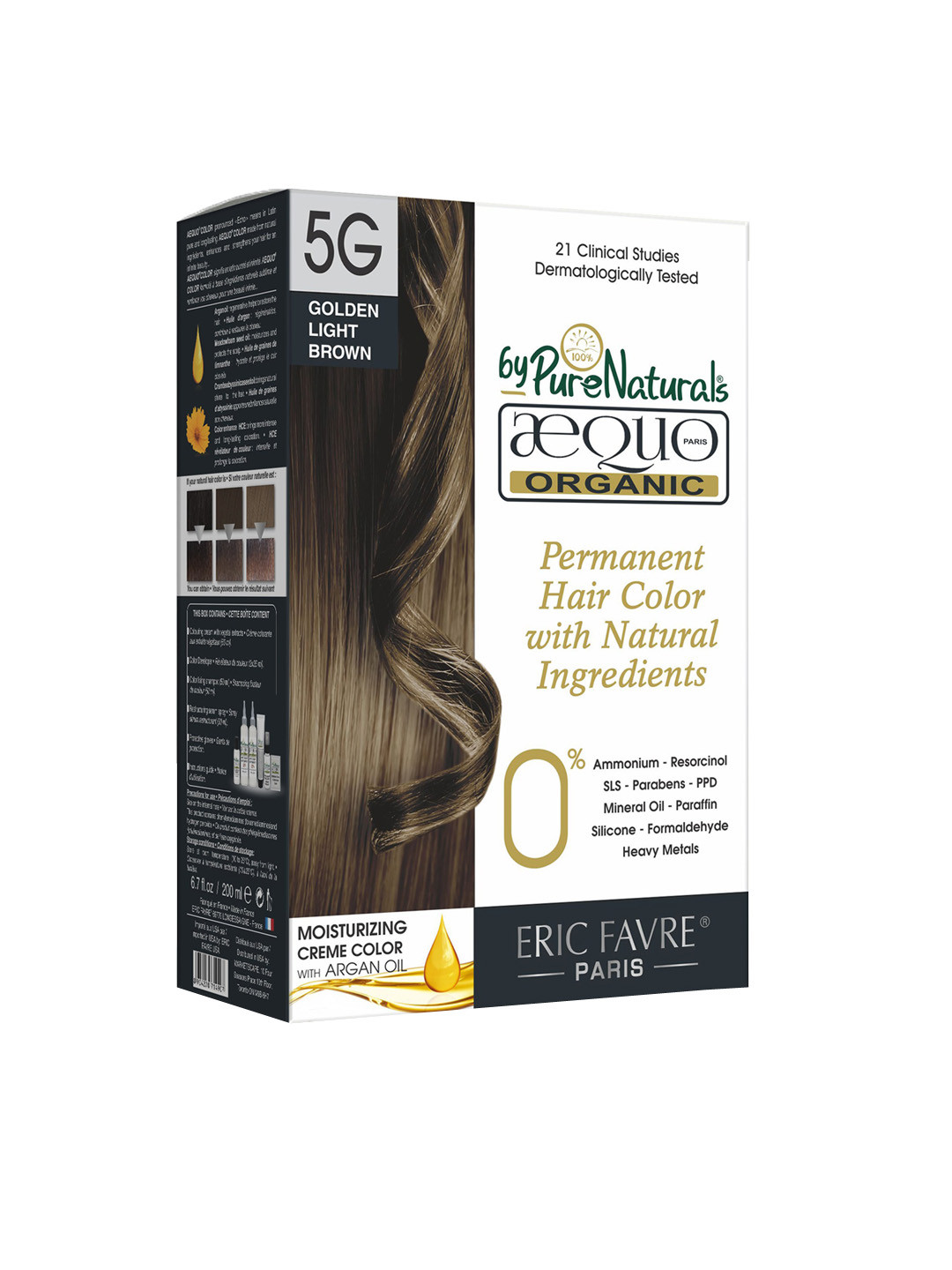 

Aequo Organic Permanent with Natural Ingredients 160 ml - Golden Light Brown 5G