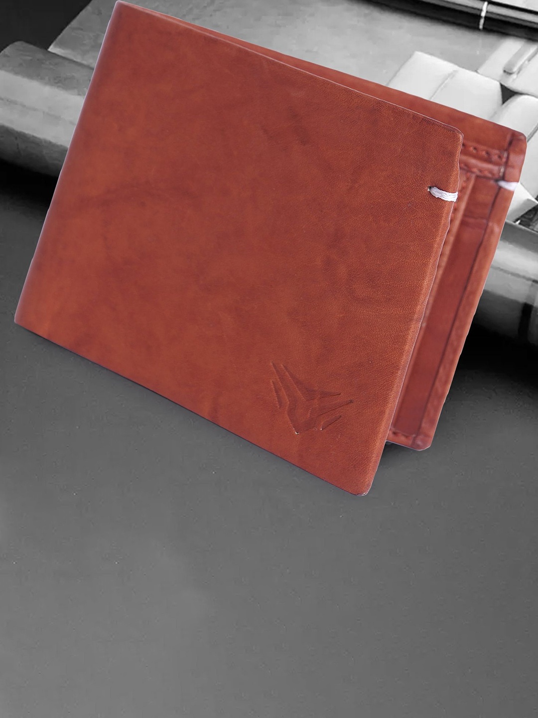 

YA MALEKO Men Leather Two Fold Wallet, Tan