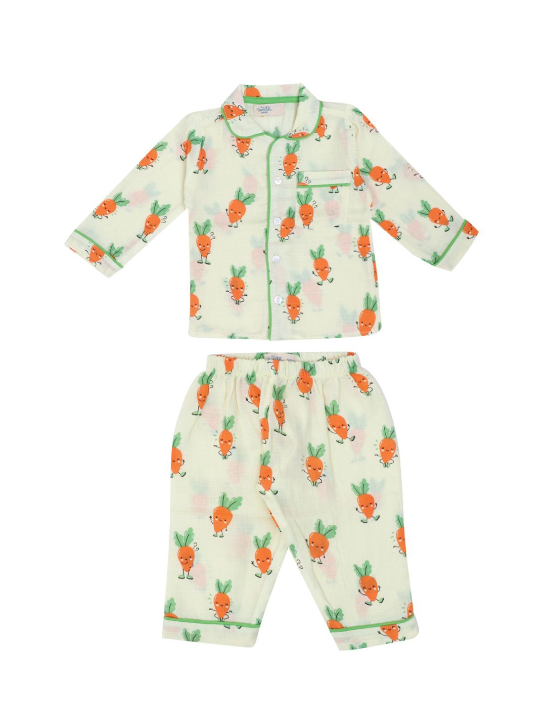 

A Toddler Thing Unisex Kids Printed Night suit, Yellow