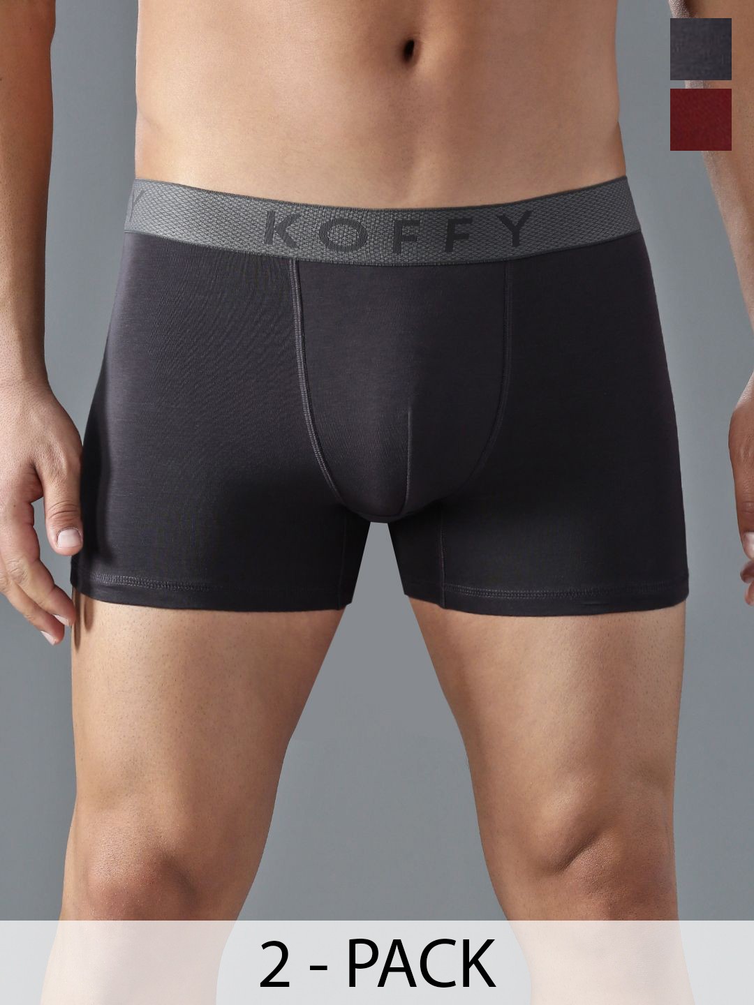 

KOFFY Pack Of 2 Absorbent Trunks-KOFFY_KI45_DGRY_MRN_2PC, Grey