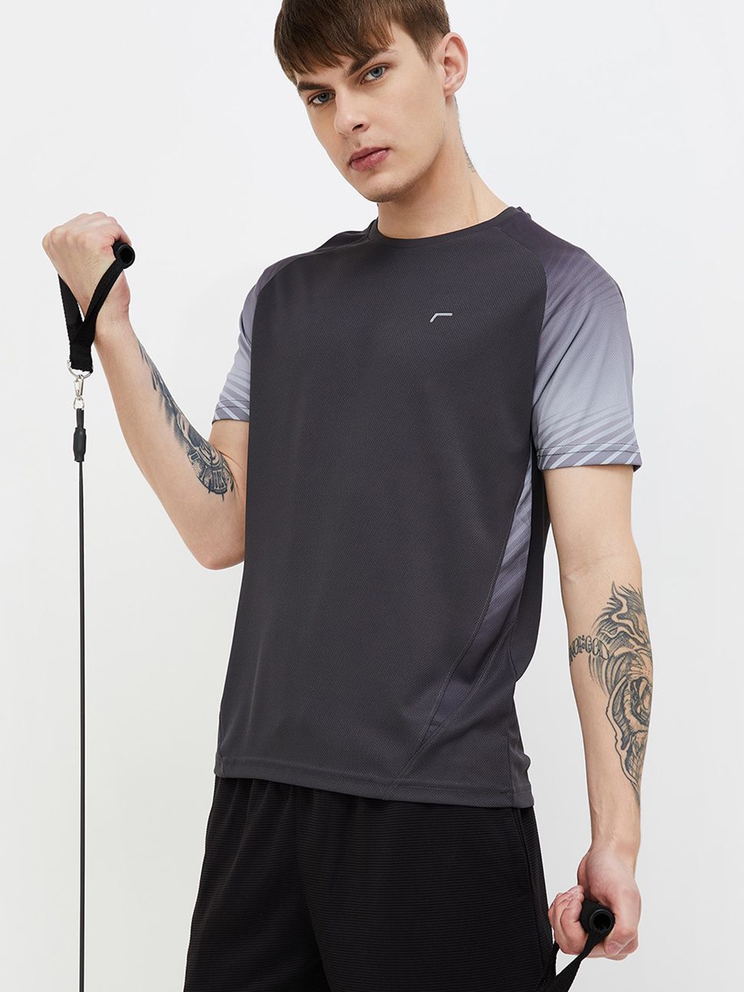 

Fame Forever by Lifestyle Men Abstract Printed Round Neck Polyester Tshirt, Black