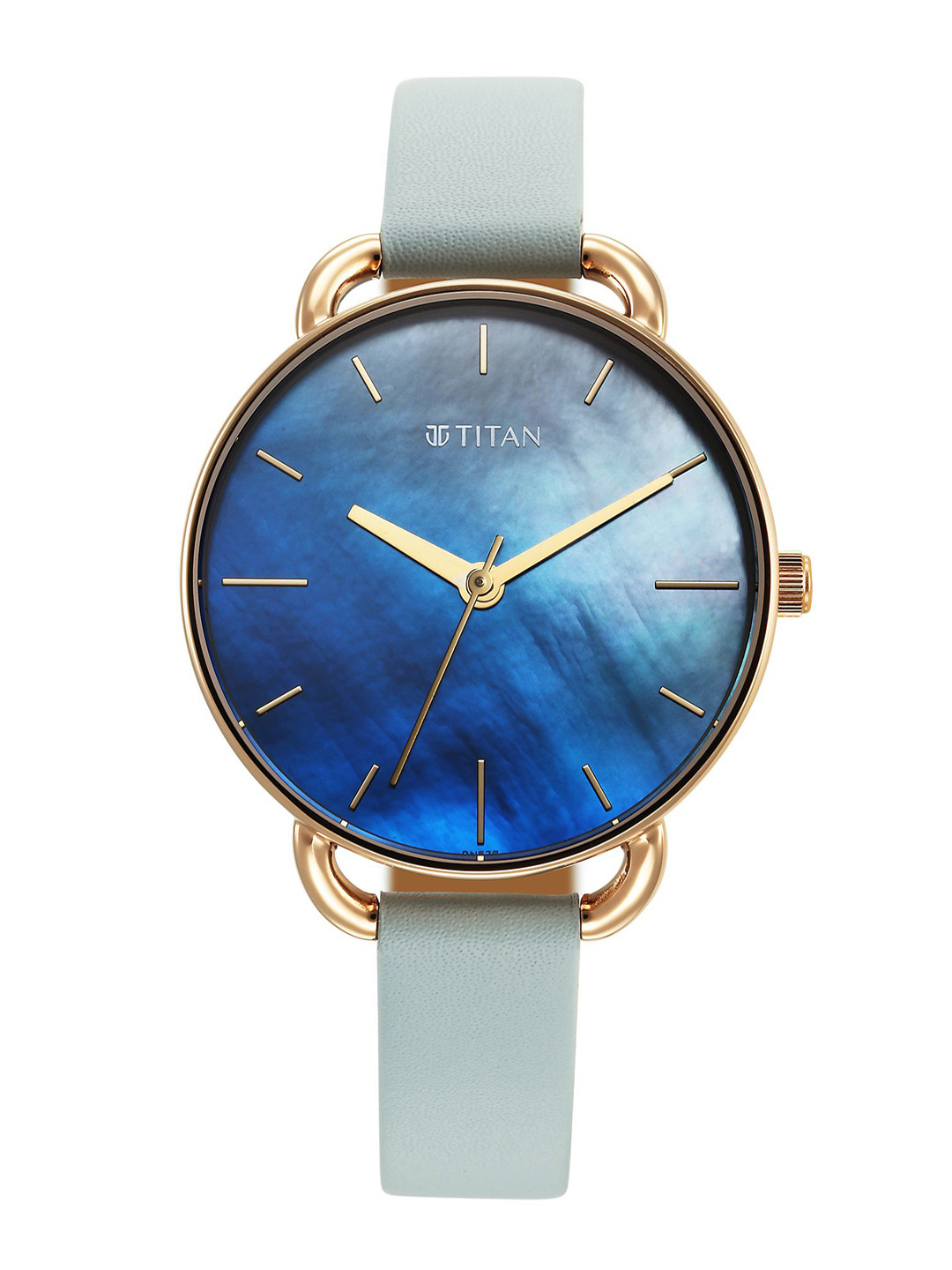 

Titan Women Printed Dial & Leather Straps Analogue Watch 2705WL01, Blue
