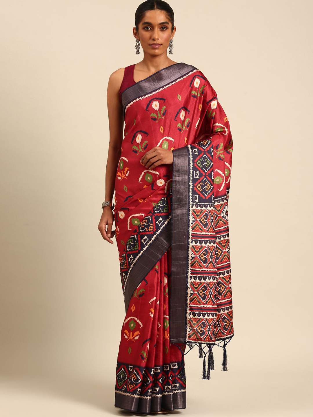 

Ishin Zari Saree, Maroon