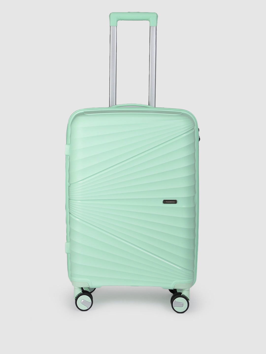 

Teakwood Leathers BRIDGE Hard Textured Sided Medium Size Check-In Trolley Bag 57L, Green