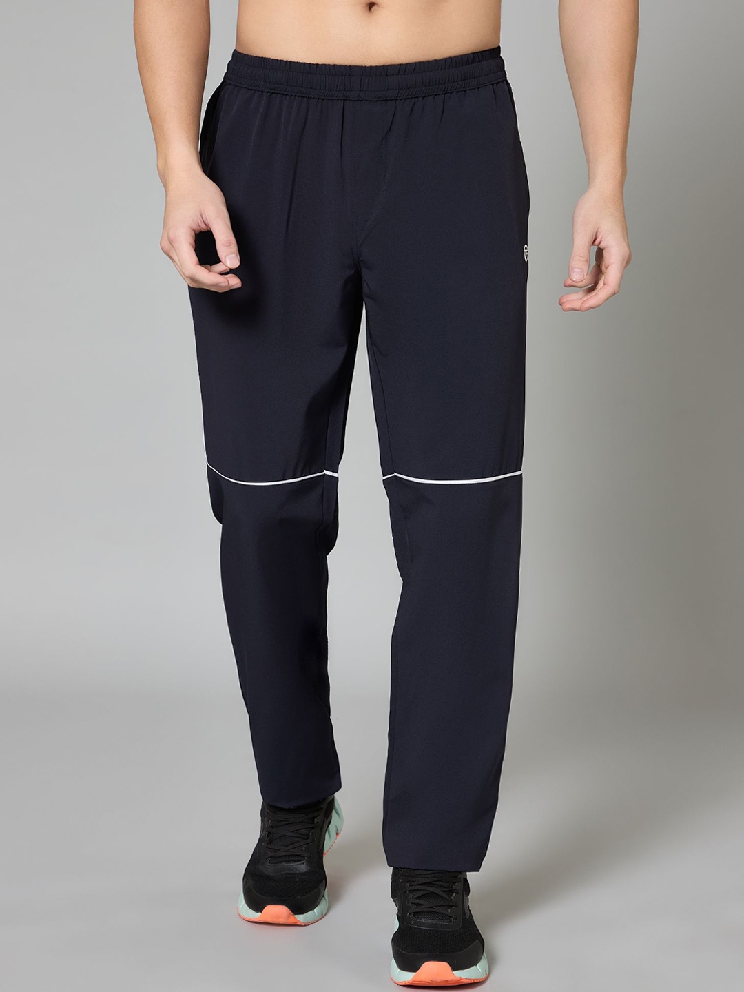 

TURNFIT Men Mid RiseTrack Pants, Navy blue