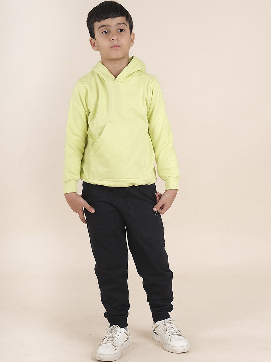 

KiddoPanti Kids Hooded Sweatshirt With Joggers, Lime green