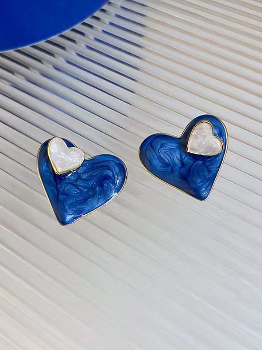 

Krelin Stainless Steel Heart Shaped Studs, Gold