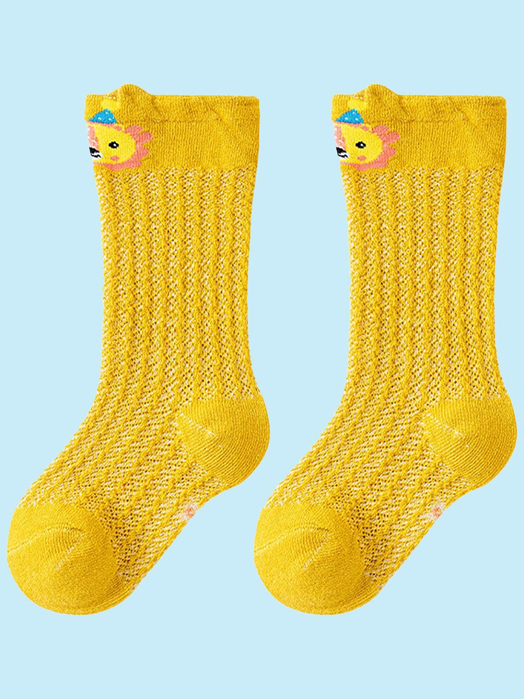 

SYGA Kids Patterned Above Knee-Length Socks, Yellow