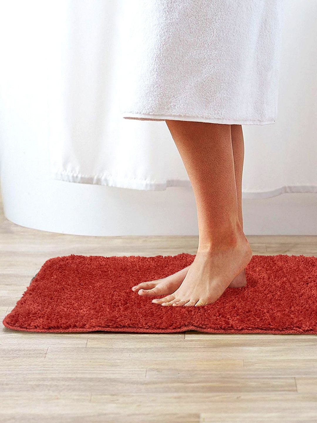 

KOPA Orange Cotton 1000 GSM Anti-Skid Bath Rugs