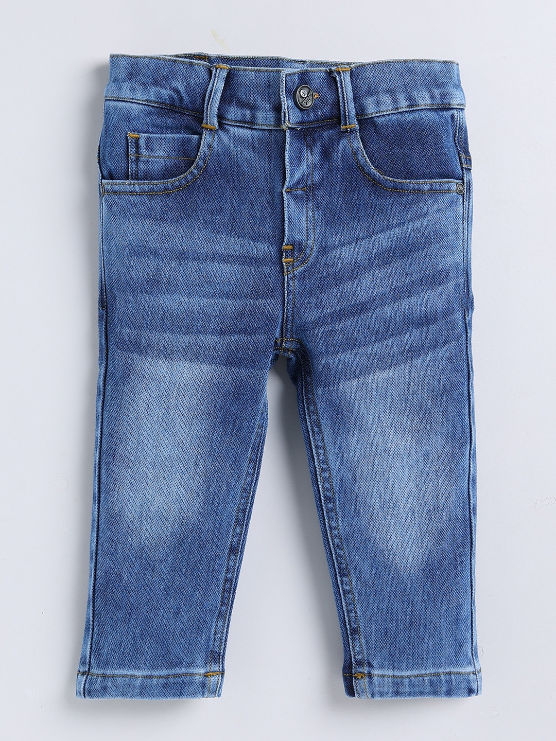 

Here&Now X Denikid Boys Pure Cotton Heavy Fade Jeans, Blue