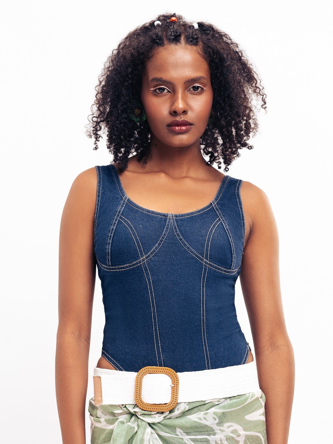 

FREAKINS Cotton Bodysuit, Blue