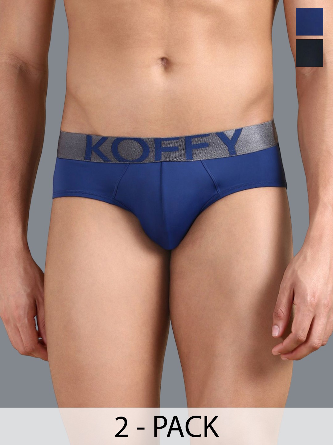 

KOFFY Pack Of 2 Bikini Briefs KOFFY_KI51_AFBU_BLK_2PC, Blue