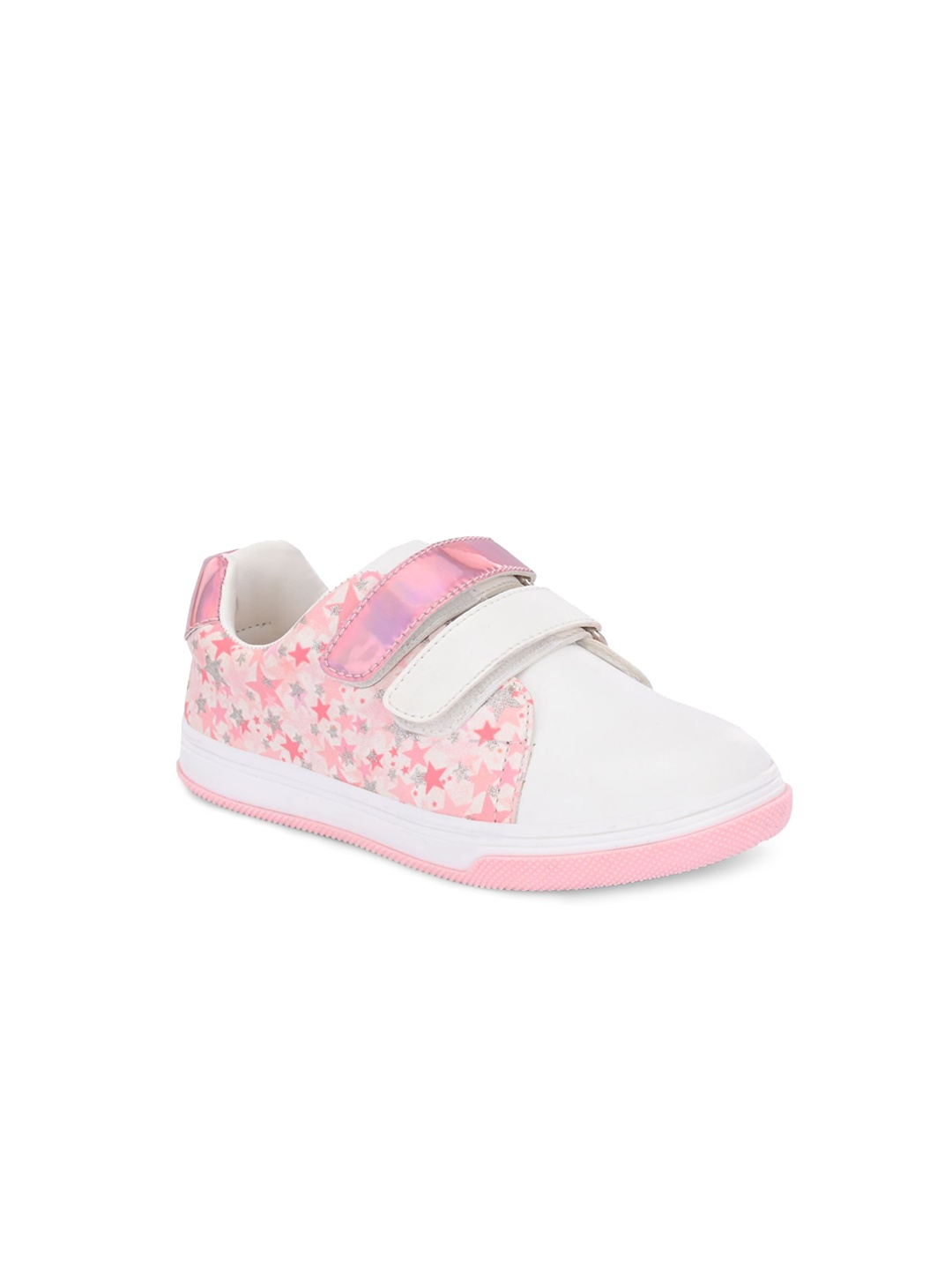 

TUSKEY Girls Printed PU Sneakers, Pink